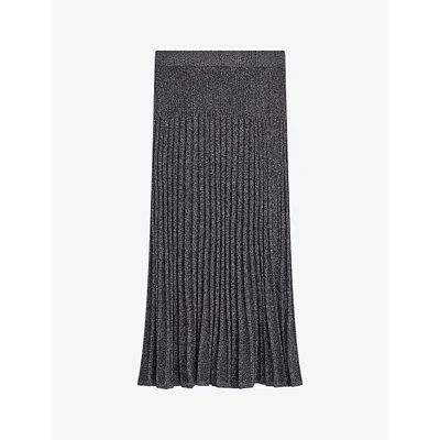 Joseph Lurex Knit Skirt In Aurora Purple