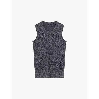 JOSEPH WOMENS AURORA LUREX ROUND-NECK FINE KNITTED TANK TOP