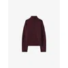 Joseph Womens Maraschino Luxe High-neck Cashmere Jumper In Burgundy