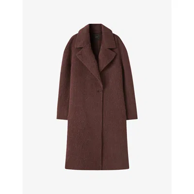 JOSEPH WOMENS MARASCHINO YVES BRUSHED-TEXTURE ALPACA, WOOL AND SILK-BLEND COAT