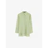 Joseph Bold Crepe De Soie Silk Blouse In Matcha