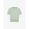 Joseph Womens Matcha Cashair Short-sleeved Cashmere Top