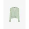 Joseph Womens Matcha Cashair V-neck Cashmere Cardigan Xs In Matcha