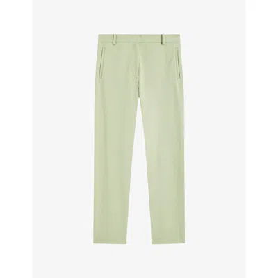 Joseph Womens Matcha Eliston Slim-fit Stretch-woven Trousers