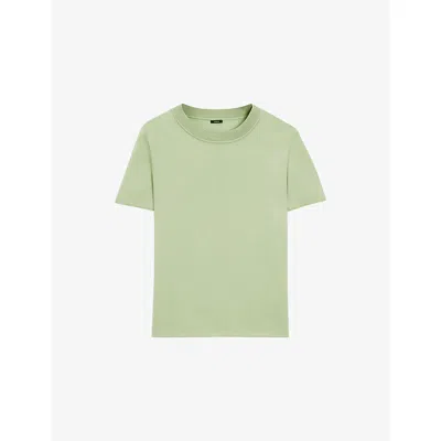 Joseph Womens Matcha Rubin Short-sleeved Silk Top