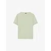 Joseph Womens Matcha Short-sleeve Linen Jersey T-shirt