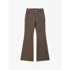 Joseph Womens Bond Gabardine Stretch Cotton-blend Trousers Mushroom In Brown