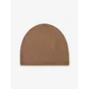 Joseph Womens Mushroom Light Pure Cashmere Beanie Hat In Brown