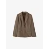 Joseph Womens Mushroom Marty Single-breasted Wool Blazer In Brown