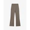 Joseph Womens Mushroom Milano Mid-rise Stretch-knit Trousers In Brown