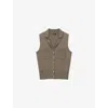Joseph Womens Mushroom Milano Stretch-knit Vest In Brown