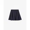 Joseph Womens Navy Becca Flared Woven Mini Skirt In Navy