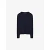 Joseph Womens Navy Cashair Round-neck Cashmere Jumper Xxs In Blue