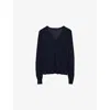 Joseph Womens Navy Cashair V-neck Cashmere Jumper In Blue