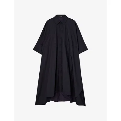 Joseph Womens Navy Dania Oversized Cotton Dress