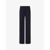 Joseph Womens Navy Morissey Tailoring Soft-flare Stretch-wool Trousers