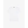 Joseph Womens Off White The Jersey Rib Round-neck Stretch-cotton T-shirt