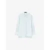 Joseph Womens Oxford Blue Bold Relaxed-fit Silk-crepe Blouse In Blue