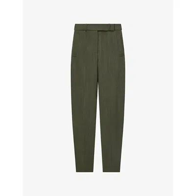 Joseph Womens Palm Leaf Melange Zen Relaxed-fit Wool Trousers