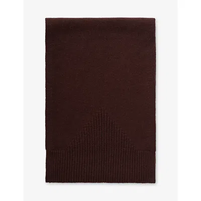 Joseph Womens Pasilla Knitted Cashmere Scarf Mahogany