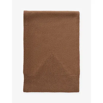 Joseph Womens Pasilla Knitted Cashmere Scarf Sabl In Brown