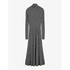 Joseph Ribbed Cable Knit Dress In Ivory/black