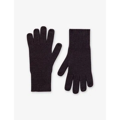 Joseph Womens Ribbed-knit Cashmere Gloves Aurora