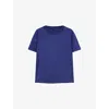 Joseph Womens Cobalt Rubin Regular-fit Silk-crepe T-shirt In Blue