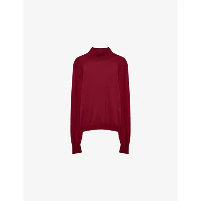 Joseph Womens Ruby Cashair High-neck Cashmere Jumper Xxs In Red