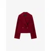 Joseph Womens Ruby Delano Wool And Cashmere Jacket In Red