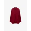Joseph Womens Ruby Joe Relaxed-fit Silk Blouse In Red