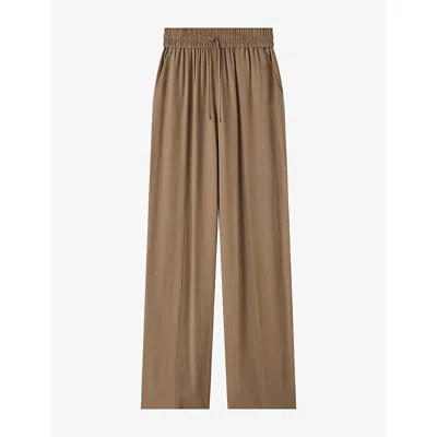 Joseph Womens Sable Dee Wide-leg Crepe Trousers