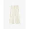 Joseph Womens Seashell Temple Cropped Stretch-gabardine Trousers