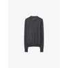 Joseph Womens Smoke Cashair Round-neck Cashmere Jumper Xs In Gray