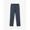 Joseph Womens Smoke Coleman Straight-leg Slim-fit Stretch-woven Trousers In Blue
