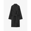 Joseph Womens Costa Double-faced Wool And Cashmere-blend Coat Smoke In Gray