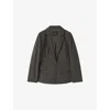 Joseph Womens Smoke Marty Single-breasted Wool Blazer In Black