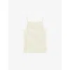 Joseph Womens Ivory Square-neck Slim-fit Stretch-knit Vest Xs In White