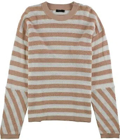 Pre-owned Joseph Womens Striped Pullover Sweater In Ceramic