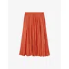 Joseph Womens Sundown Sully Crinkled Silk Midi Skirt