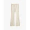 Joseph Gabardine Stretch Tafira Trousers In Oat