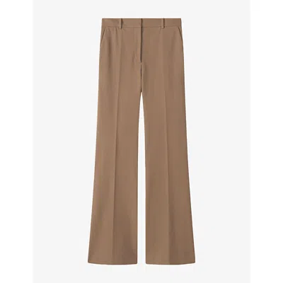 Joseph Womens Tafira Gabardine Stretch-woven Trousers Sable In Brown