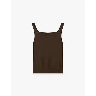 Joseph Womens Talos Square-neck Knitted Vest Patina In Multi