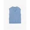 Joseph Open Cashmere Vest In Faded Sky
