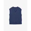 Joseph Open Cashmere Vest In Harbour