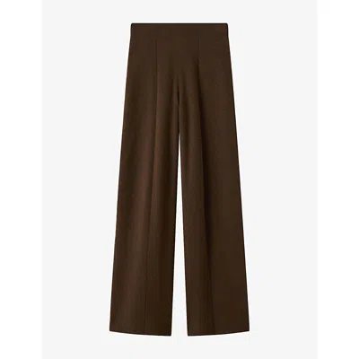 Joseph Womens Viola Light Pure Cashmere Trousers Patina In Brown
