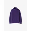 Joseph Womens Meslay High-neck Knitted Jumper Violet In Purple