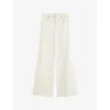 Joseph Womens White Abbey Wide-leg Stretch-denim Trousers In White