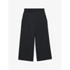 Joseph Womens Black Wide-leg High-rise Stretch-knit Culottes In Black
