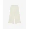 Joseph Womens Ivory Wide-leg High-rise Stretch-knit Culottes Xs In White